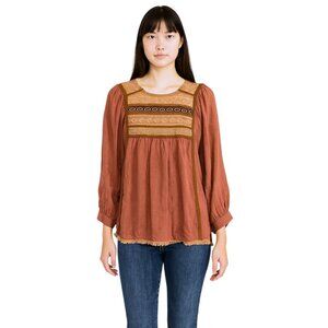 Bohme Boho Rust Blouse – Size Small – NWOT